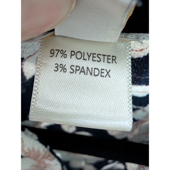 Monteau Floral Dress S Navy Cottagecore Romantic Tiered Mini - Picture 7 of 7